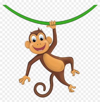 Scott Began A Path Towards Amateur Radio By Way Ofcitizen - Cartoon Monkey Hanging From Tree