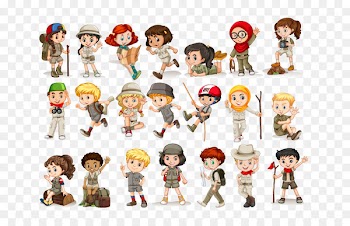 Scouting Camping Royalty-free Illustration - Cartoon Children 
