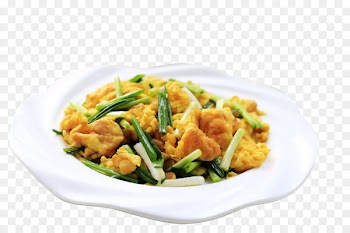 Scrambled eggs American Chinese cuisine Recipe Food Eating - Shallot fried eggs 