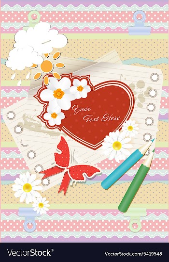 Scrapbook elements vector image