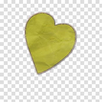 Scrapbooking elements, green heart illustration transparent background PNG clipart