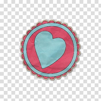 Scrapbooking elements, red and green heart mat illustration transparent background PNG clipart