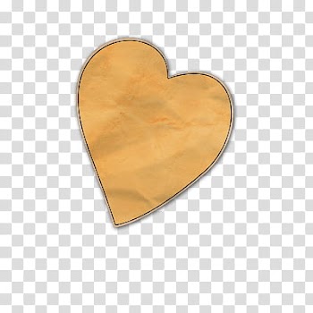 Scrapbooking elements, yellow heart illustration transparent background PNG clipart
