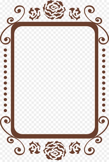 Scrapbooking Paper Ansichtkaart New Year Rubber stamp - Brown flower frame 