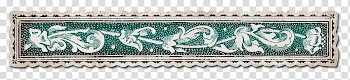 Scrapbooking vintage mini kit, gray framed green and white floral artwork transparent background PNG clipart