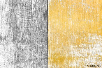 Scratched gray and yellow wooden textured background