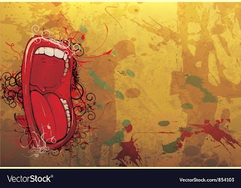 Screaming mouth vector image