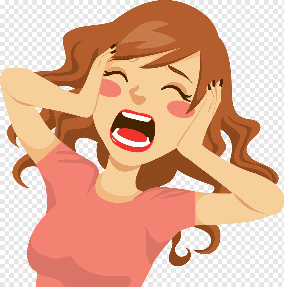 Screaming, scared, child, face, hand png