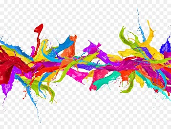Screen printing Graphic design Business card - Colorful paint 