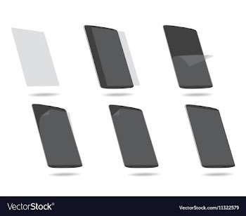  					Screen protector tablet computer vector image														