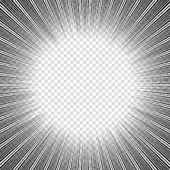 Screentones action lines , abstract radiating lines sunburst on blue background transparent background PNG clipart