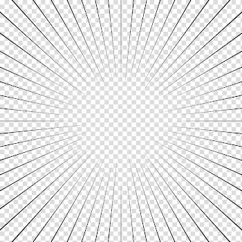 Screentones action lines, abstract radiating lines sunburst transparent background PNG clipart