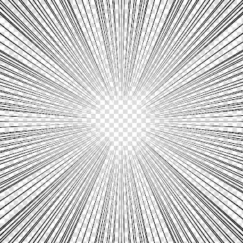 Screentones action lines, black and white background illustration transparent background PNG clipart
