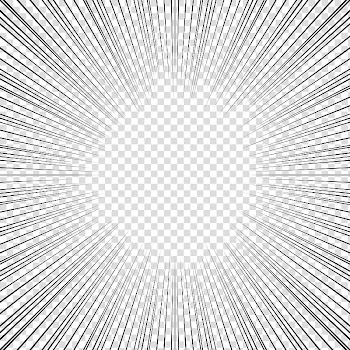 Screentones action lines, black and white background transparent background PNG clipart