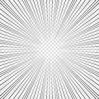 Screentones action lines, black border lines towards center illustration transparent background PNG clipart