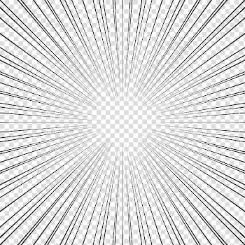 Screentones action lines, black border lines towards center illustration transparent background PNG clipart