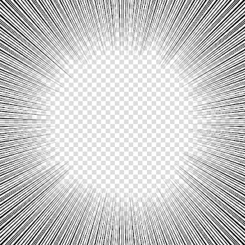 Screentones action lines , black frame illsutration transparent background PNG clipart