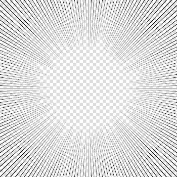 Screentones action lines, black frame illustration transparent background PNG clipart