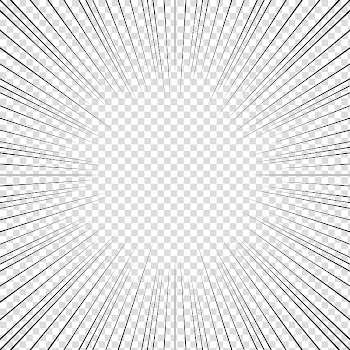 Screentones action lines, black frame illustration transparent background PNG clipart