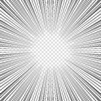 Screentones action lines, black frame illustration transparent background PNG clipart