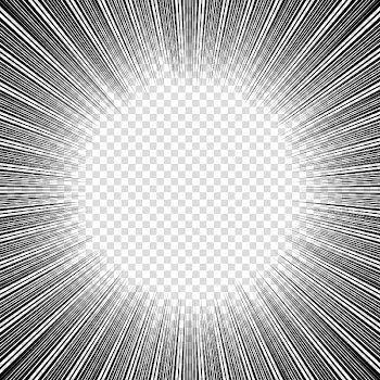 Screentones action lines , black frame illustration transparent background PNG clipart