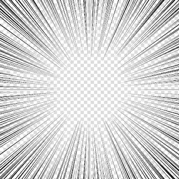 Screentones action lines , black frame illustration transparent background PNG clipart