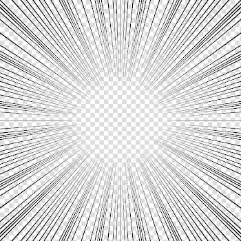 Screentones action lines, black frame illustration transparent background PNG clipart
