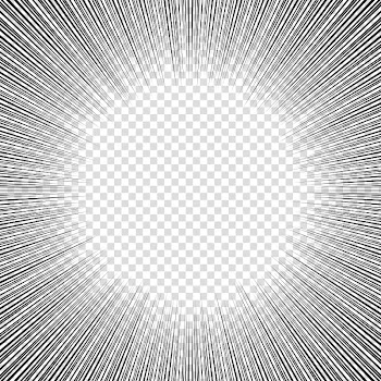 Screentones action lines , black frame illustration transparent background PNG clipart