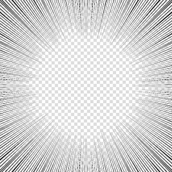 Screentones action lines , black frame illustration transparent background PNG clipart