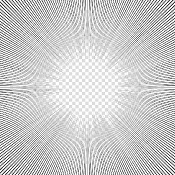 Screentones action lines, black frame illustration transparent background PNG clipart