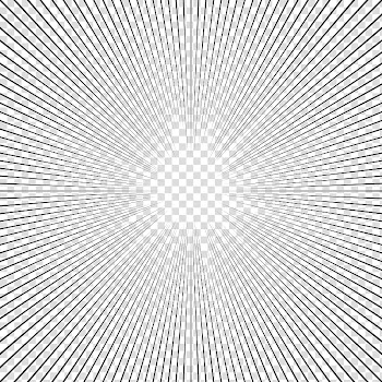 Screentones action lines, black frame transparent background PNG clipart
