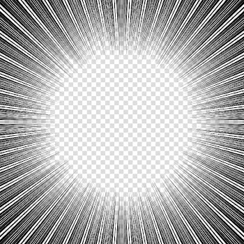 Screentones action lines , black frame transparent background PNG clipart