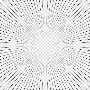 Screentones action lines, black line illustration transparent background PNG clipart