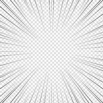 Screentones action lines , black lines abstract radial sunburst on blue background transparent background PNG clipart