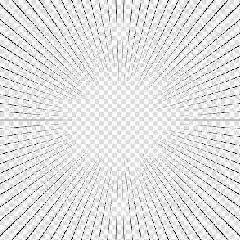 Screentones action lines, black lines towards center border transparent background PNG clipart