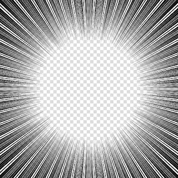 Screentones action lines , black lines transparent background PNG clipart