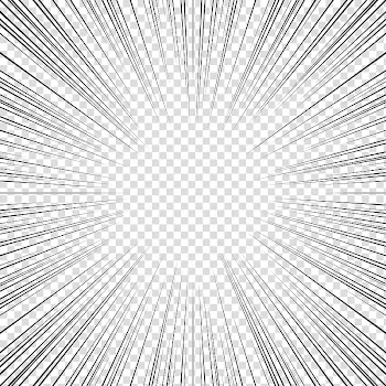 Screentones action lines , black lines transparent background PNG clipart