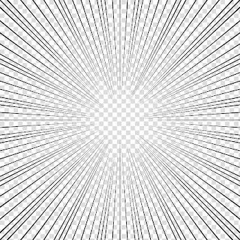 Screentones action lines, black lines transparent background PNG clipart