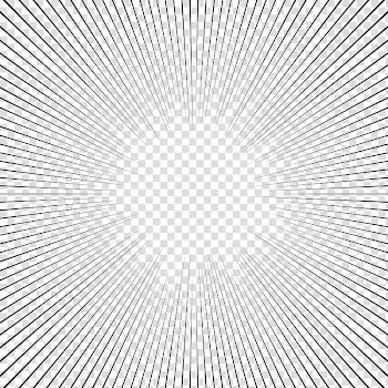 Screentones action lines, black lines transparent background PNG clipart
