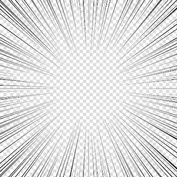 Screentones action lines , black lines with run rays illustration transparent background PNG clipart