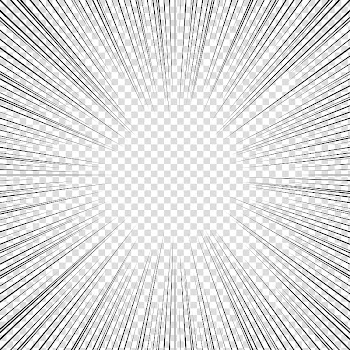 Screentones action lines , black lines with sun rays drawing transparent background PNG clipart