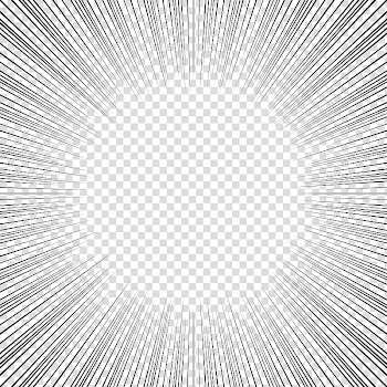 Screentones action lines , black lines with sun rays drawing transparent background PNG clipart