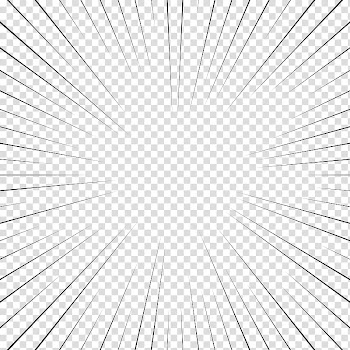 Screentones action lines , black lines with sun rays drawing transparent background PNG clipart