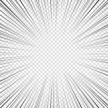 Screentones action lines , black lines with sun rays drawing transparent background PNG clipart