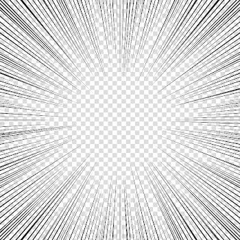 Screentones action lines , black lines with sun rays drawing transparent background PNG clipart