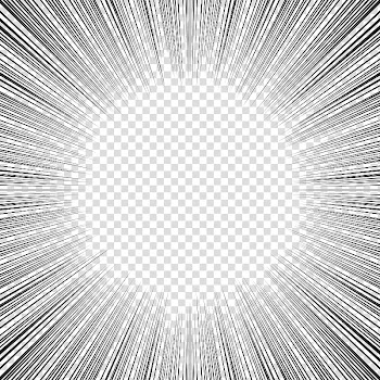 Screentones action lines , black lines with sun rays drawing transparent background PNG clipart