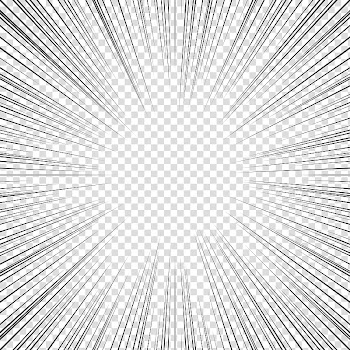 Screentones action lines , black lines with sun rays drawing transparent background PNG clipart