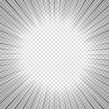 Screentones action lines , black lines with sun rays drawing transparent background PNG clipart