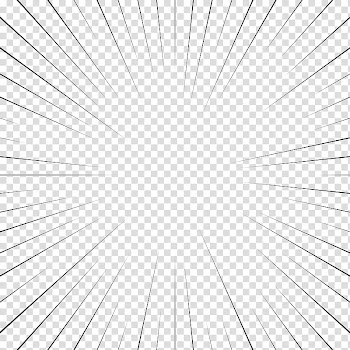 Screentones action lines , black lines with sun rays drawing transparent background PNG clipart