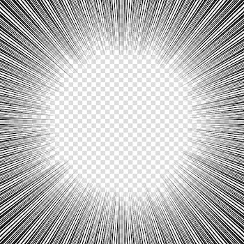 Screentones action lines , black lines with sun rays drawing transparent background PNG clipart